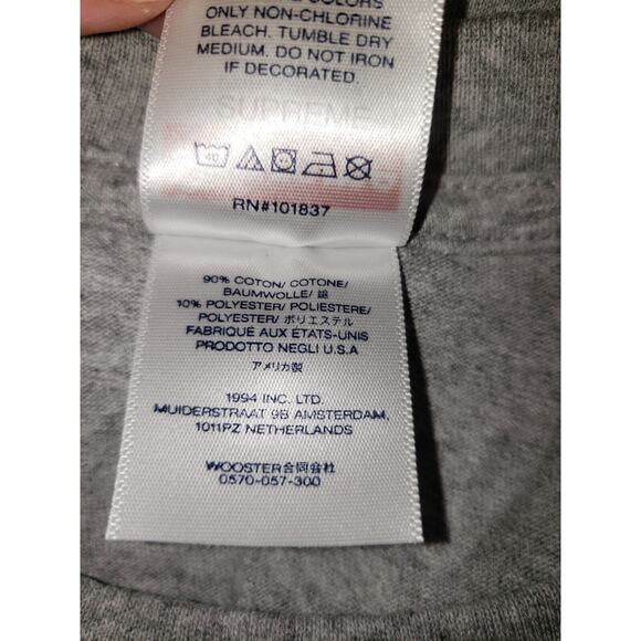 Supreme Tonal Box Logo Tee Shirt Men Size Small Grey NEW - Picture 4 of 6
